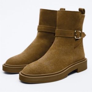 Zara Split Leather Suede Boots